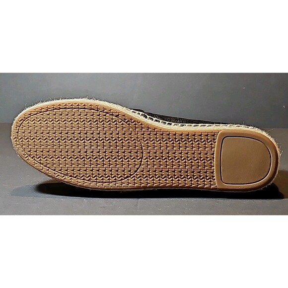 Michael Kors Kendrick Slip On Espadrille Flats MK Logo Leather Black Size: 8.5 M - Picture 14 of 15